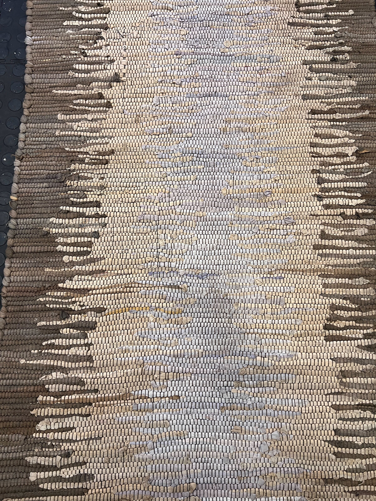 Natural Fiber Area Rug - Beige with Subtle Pattern, Minor Wear - PRICE DROP