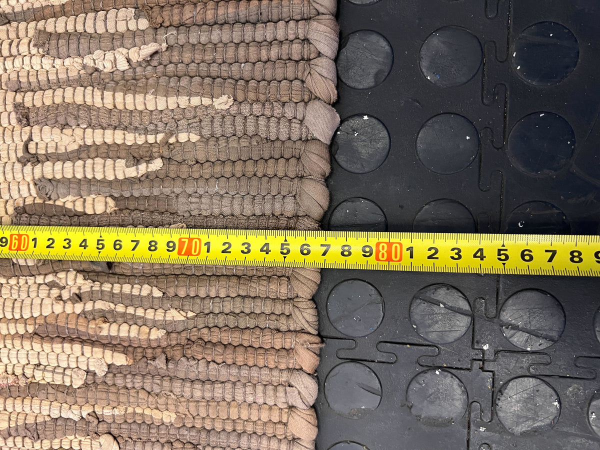 Natural Fiber Area Rug - Beige with Subtle Pattern, Minor Wear - PRICE DROP