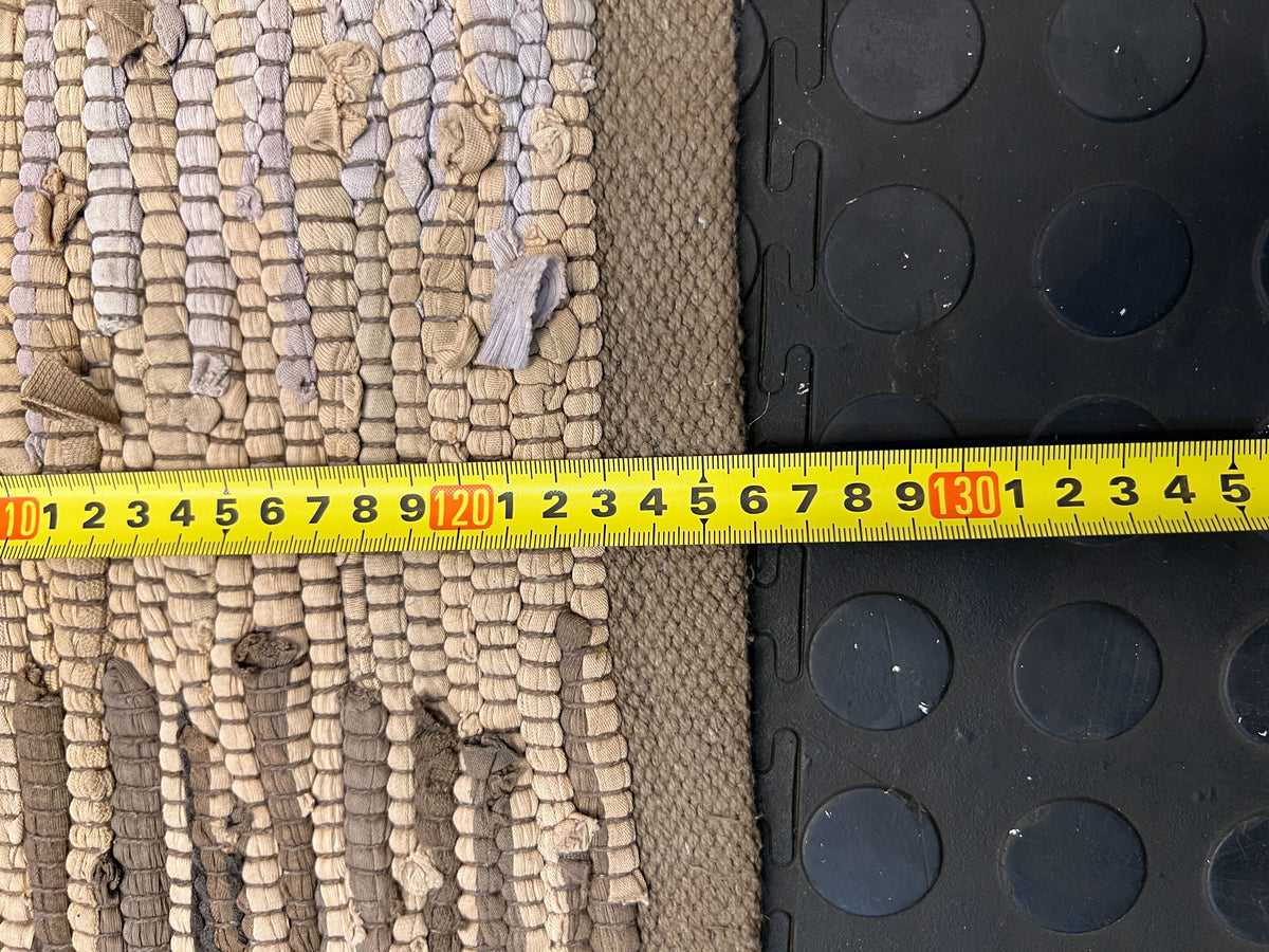 Natural Fiber Area Rug - Beige with Subtle Pattern, Minor Wear - PRICE DROP