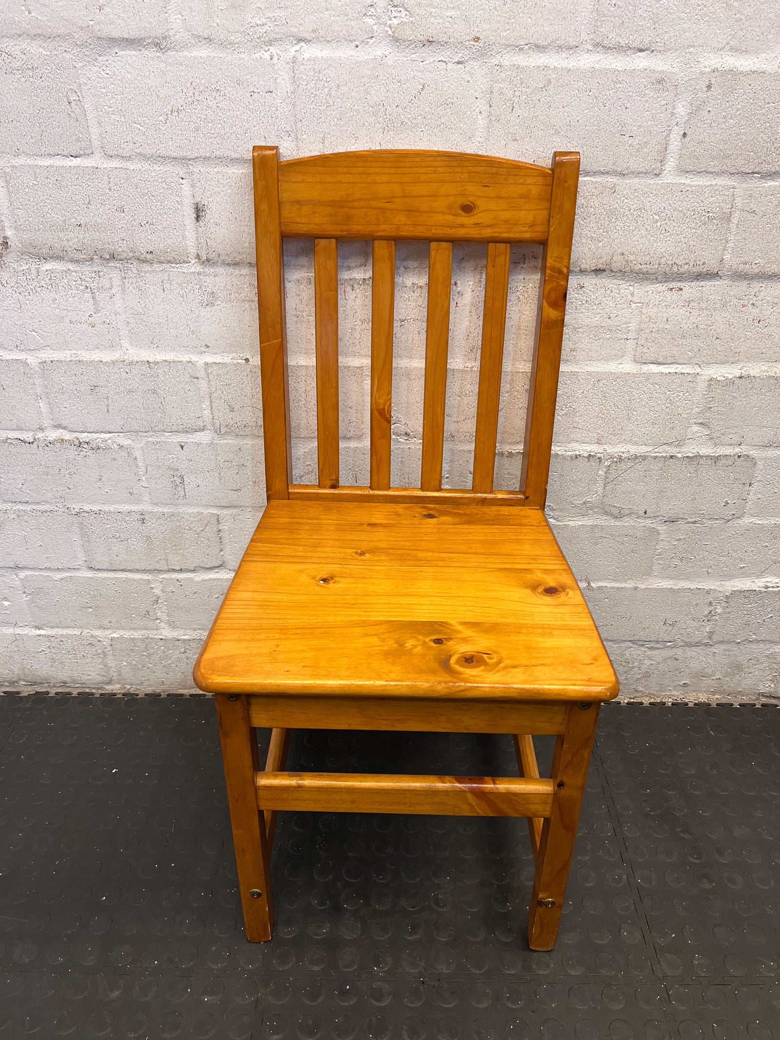 Solid Wood Dining Chair - Natural Finish, Minor Scratches - PRICE DROP