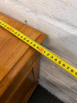 Charming Vintage Wooden Sideboard with Ornate Carving draw missing a hinges - 2ndhandwarehouse.com