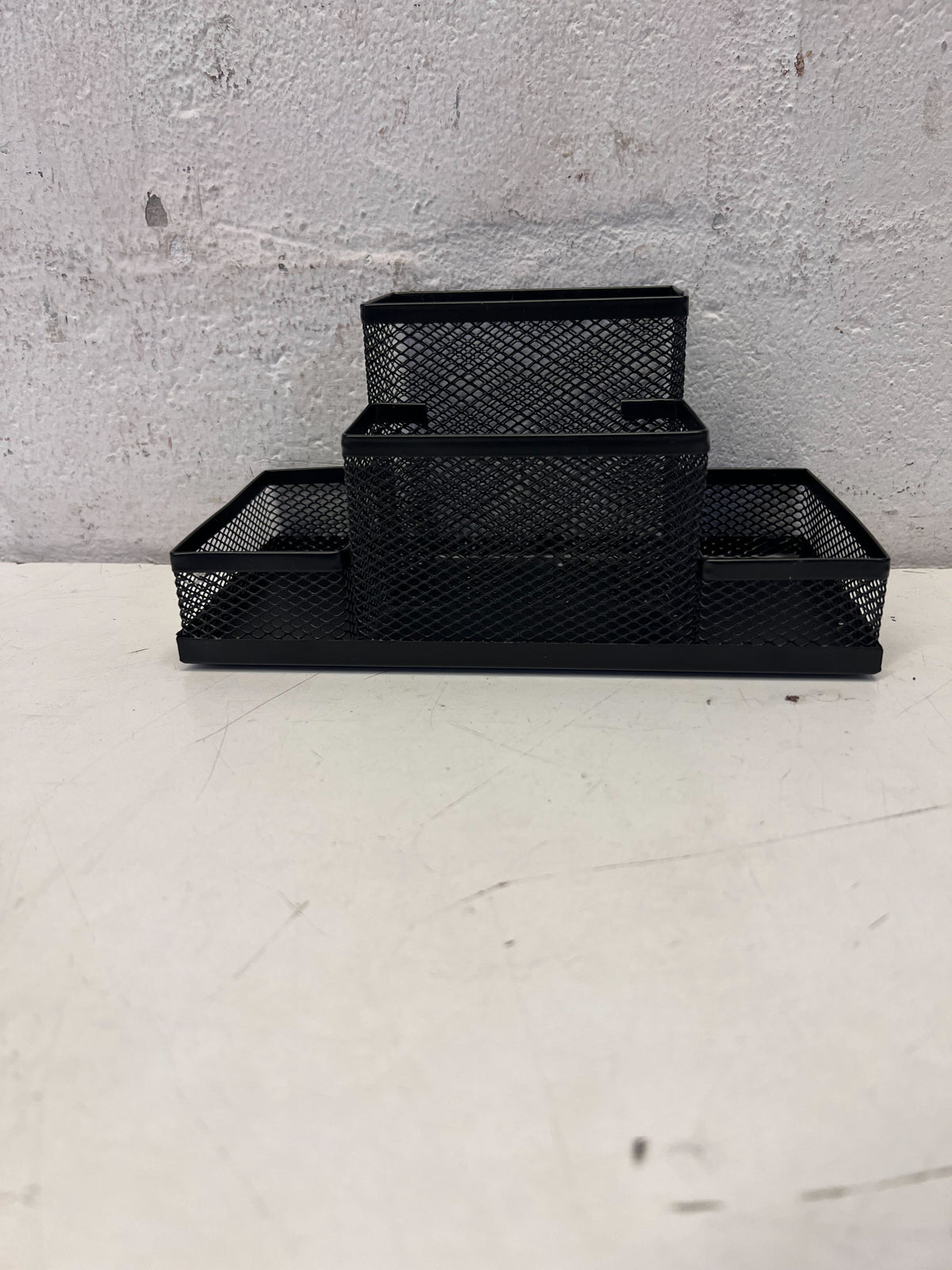 Black Mesh Multi-Compartment Desk Organizer - 2ndhandwarehouse.com