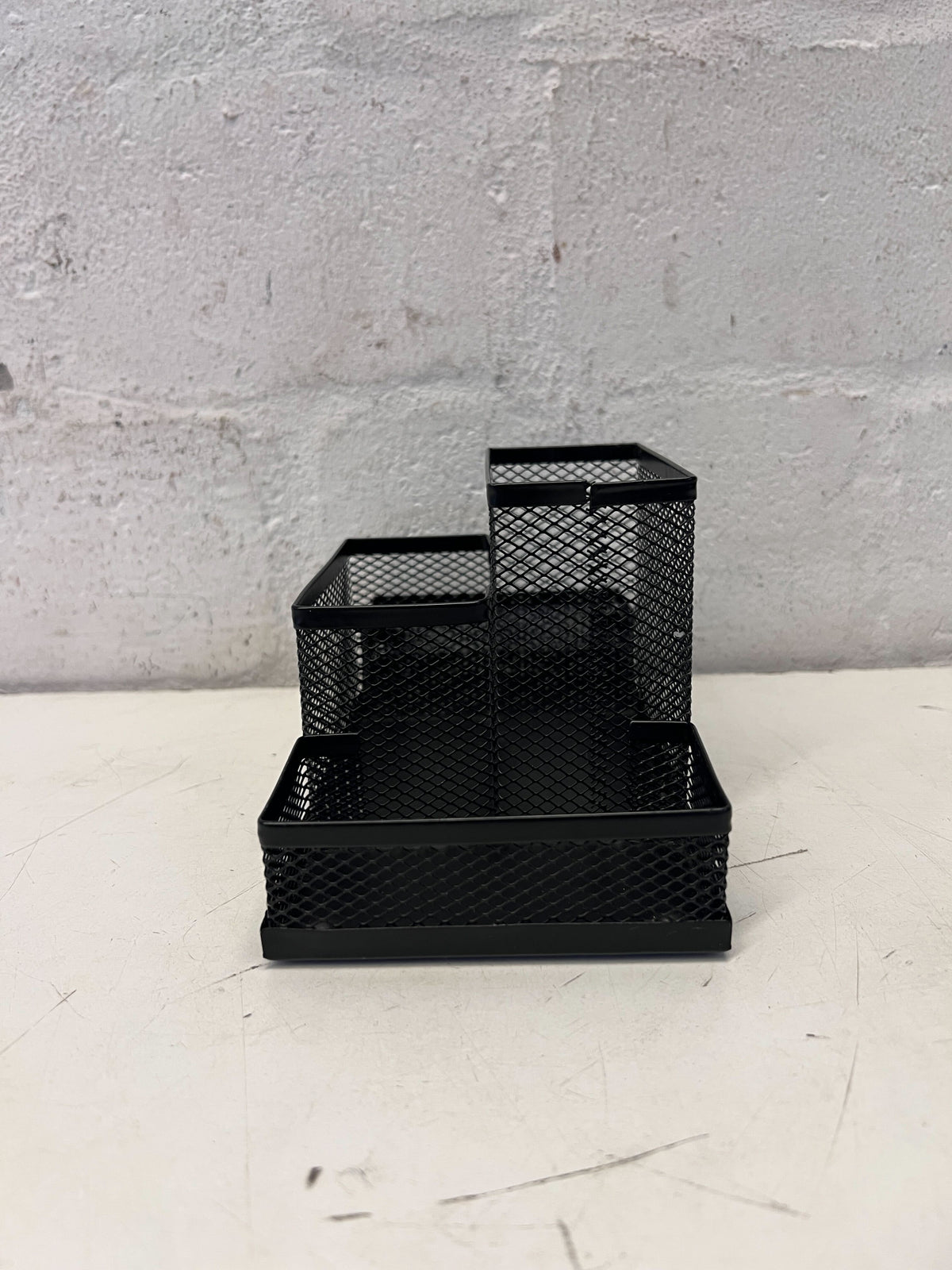 Black Mesh Multi-Compartment Desk Organizer - 2ndhandwarehouse.com