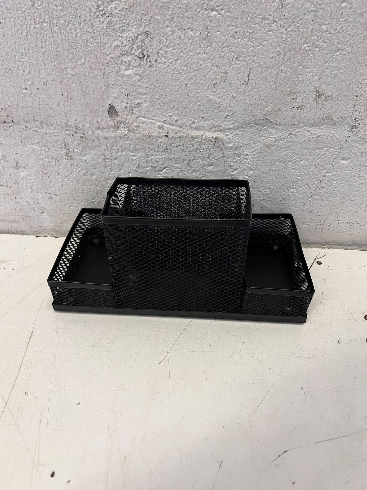 Black Mesh Multi-Compartment Desk Organizer - 2ndhandwarehouse.com