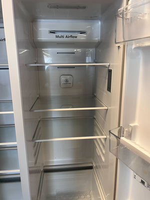 Modern Hisense Side-by-Side Fridge Freezer - Dark Grey Finish - 2ndhandwarehouse.com