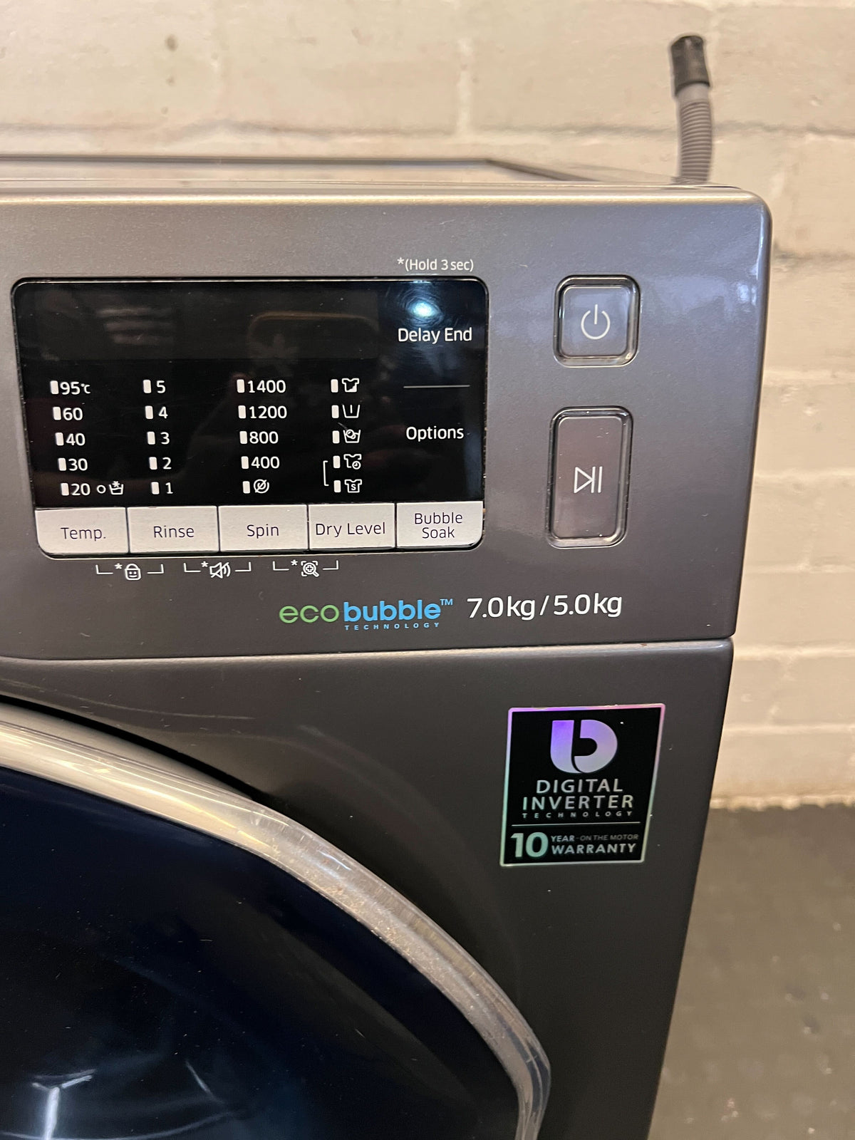 Samsung EcoBubble 7kg Front-Loading Washer in Graphite – Like New! - REDUCED