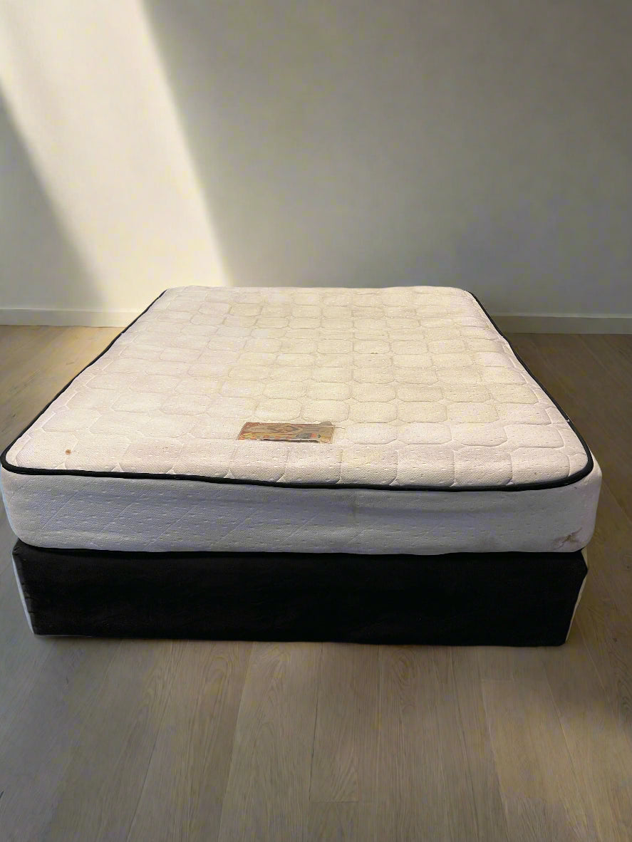 Comfortable Queen Size Bed with Sturdy Foundation - Minor Wear
