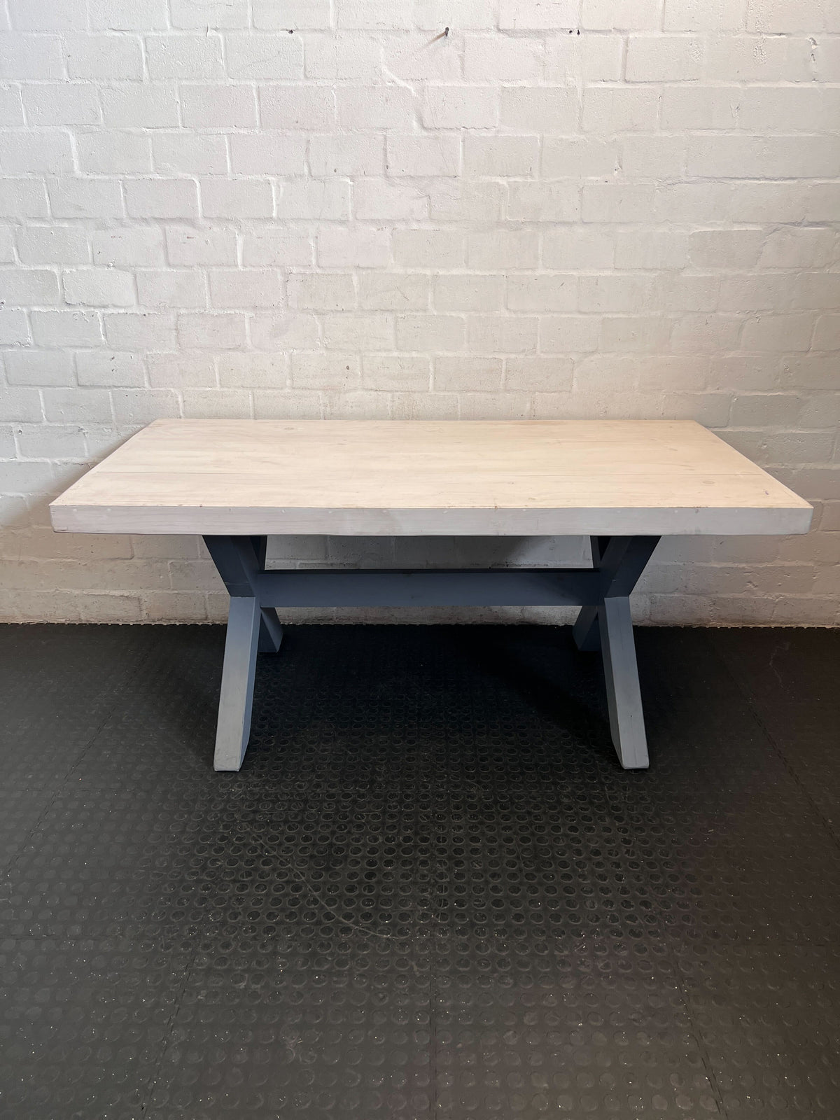 Modern Rustic Dining Table with X-Frame Base