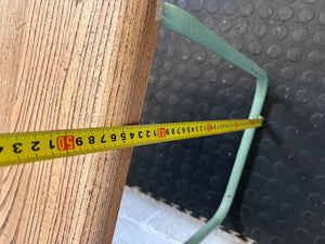 Vintage Sage Green Metal & Wood Schoolhouse Chair