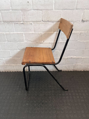 Retro Industrial Wood & Metal Chair