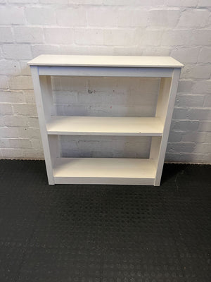 Compact White 3-Tier Bookshelf
