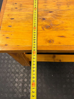 Rustic Pine Coffee Table with Slatted Storage Shelf - 2ndhandwarehouse.com