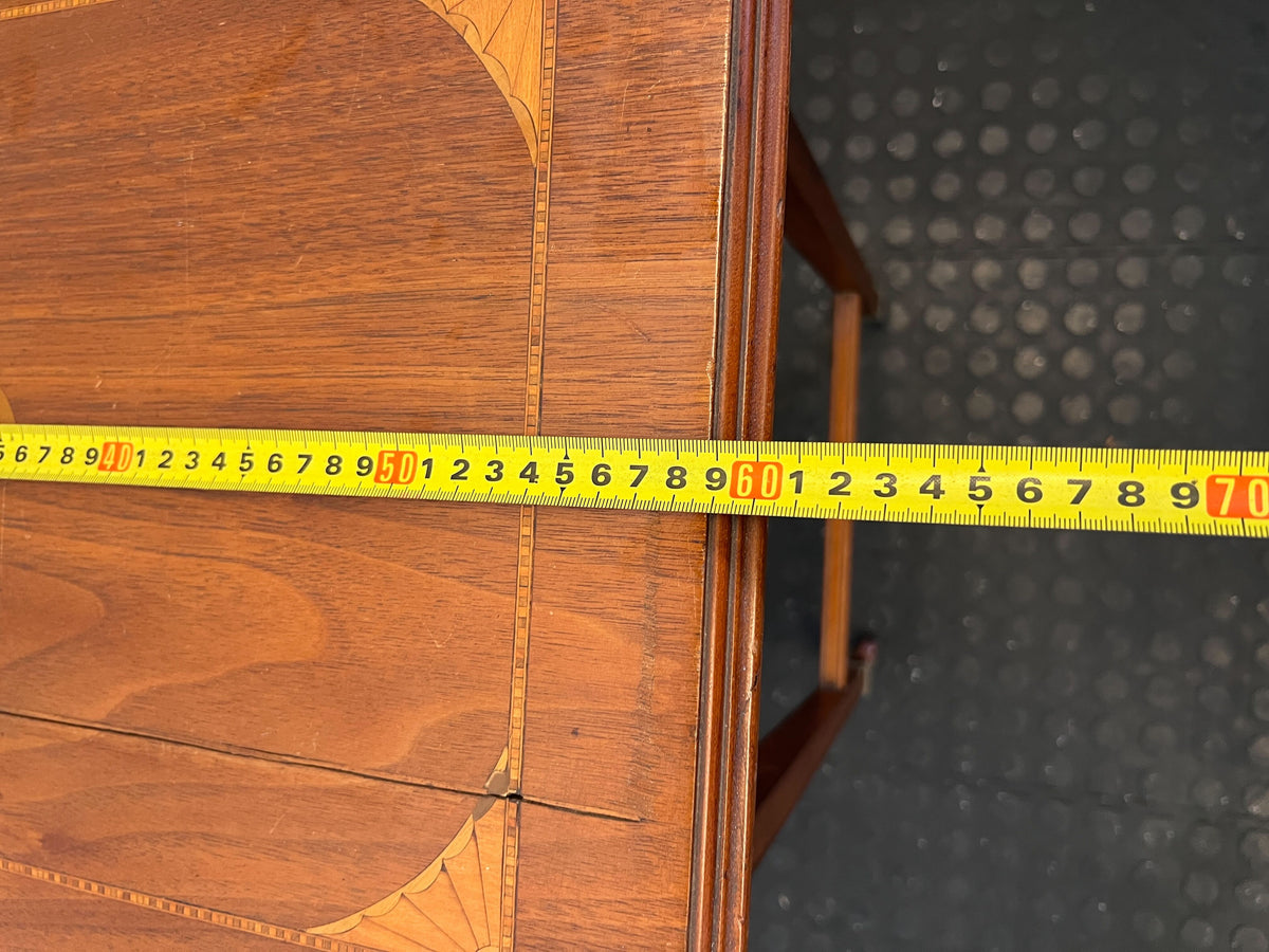Elegant Vintage Inlaid Sewing / Side Table with Storage 🧵