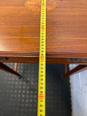 Elegant Vintage Inlaid Sewing / Side Table with Storage 🧵