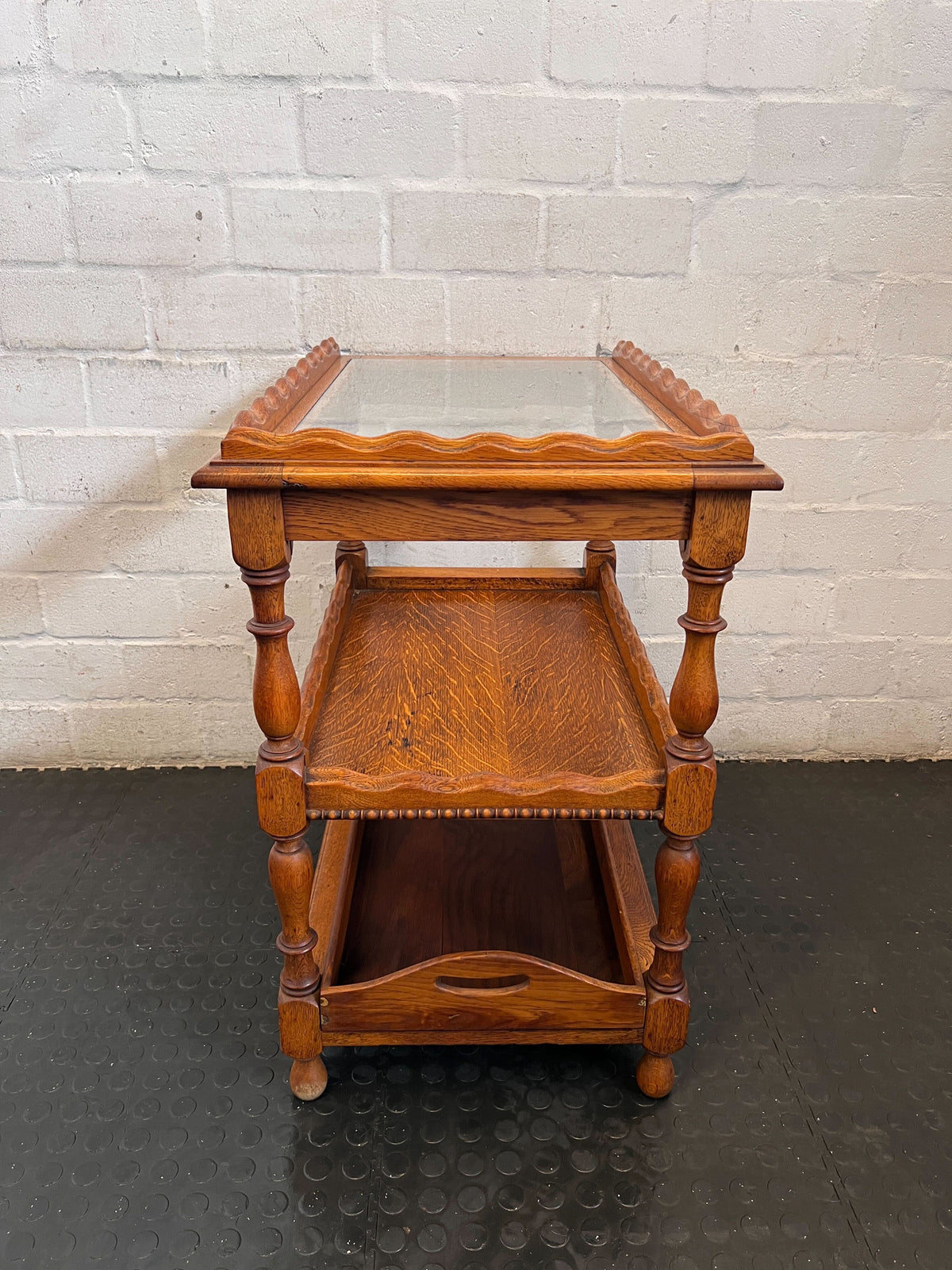 Elegant Vintage 3-Tier Wooden Serving Cart