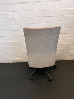 Stylish Tan Fabric Office Chair with Wheels