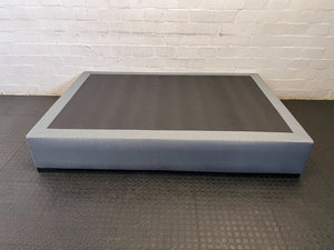 Versatile Grey Fabric Double Bed Base Extra Length