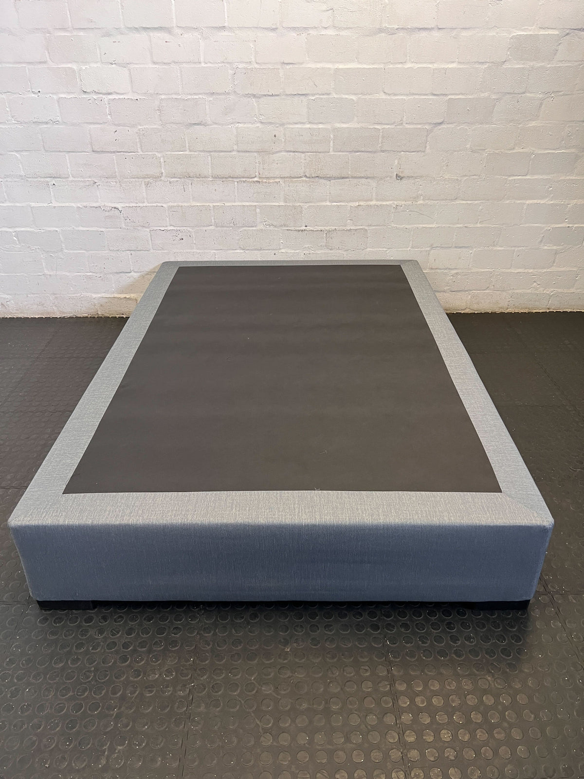 Versatile Grey Fabric Double Bed Base Extra Length