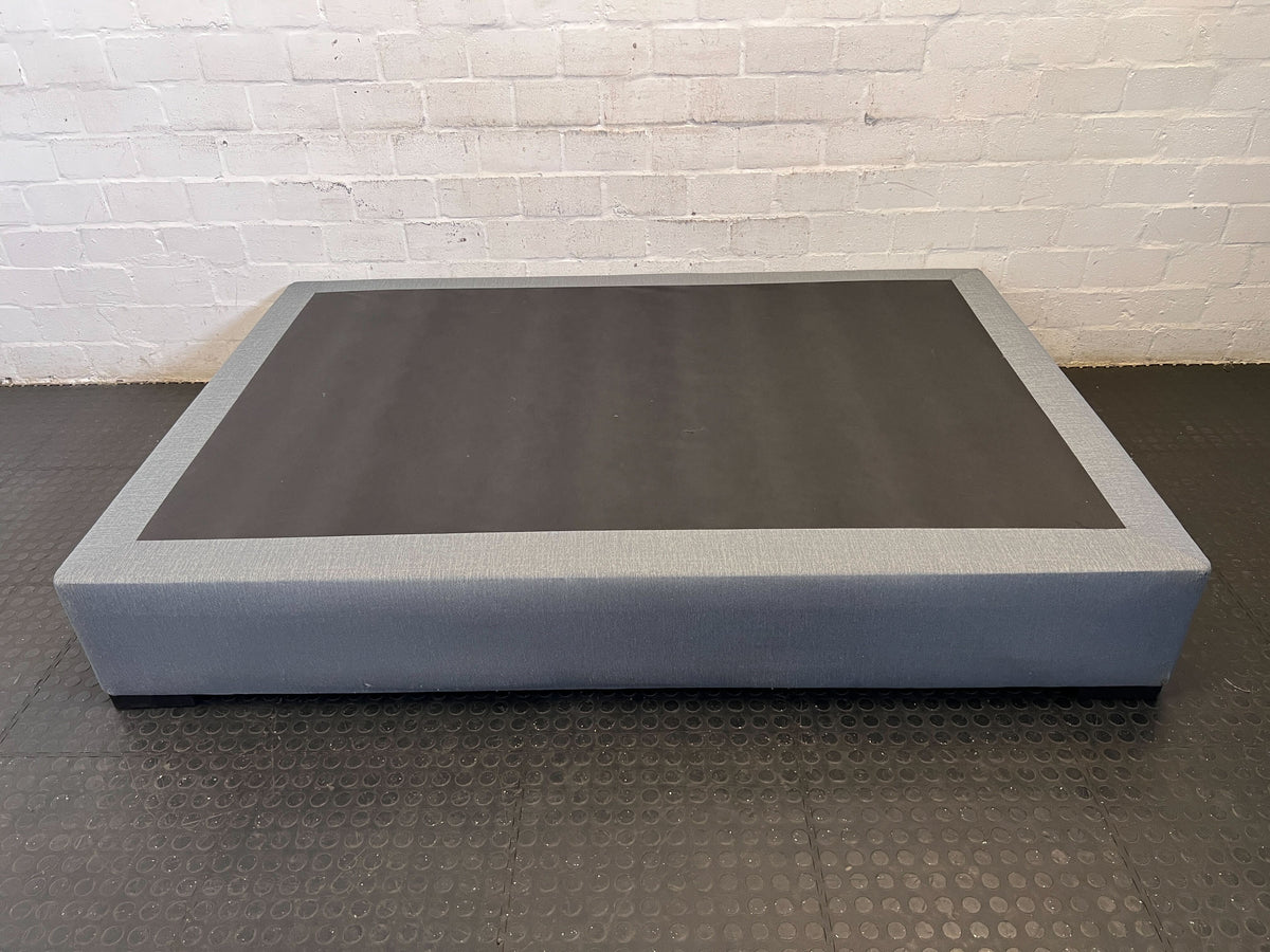 Versatile Grey Fabric Double Bed Base Extra Length