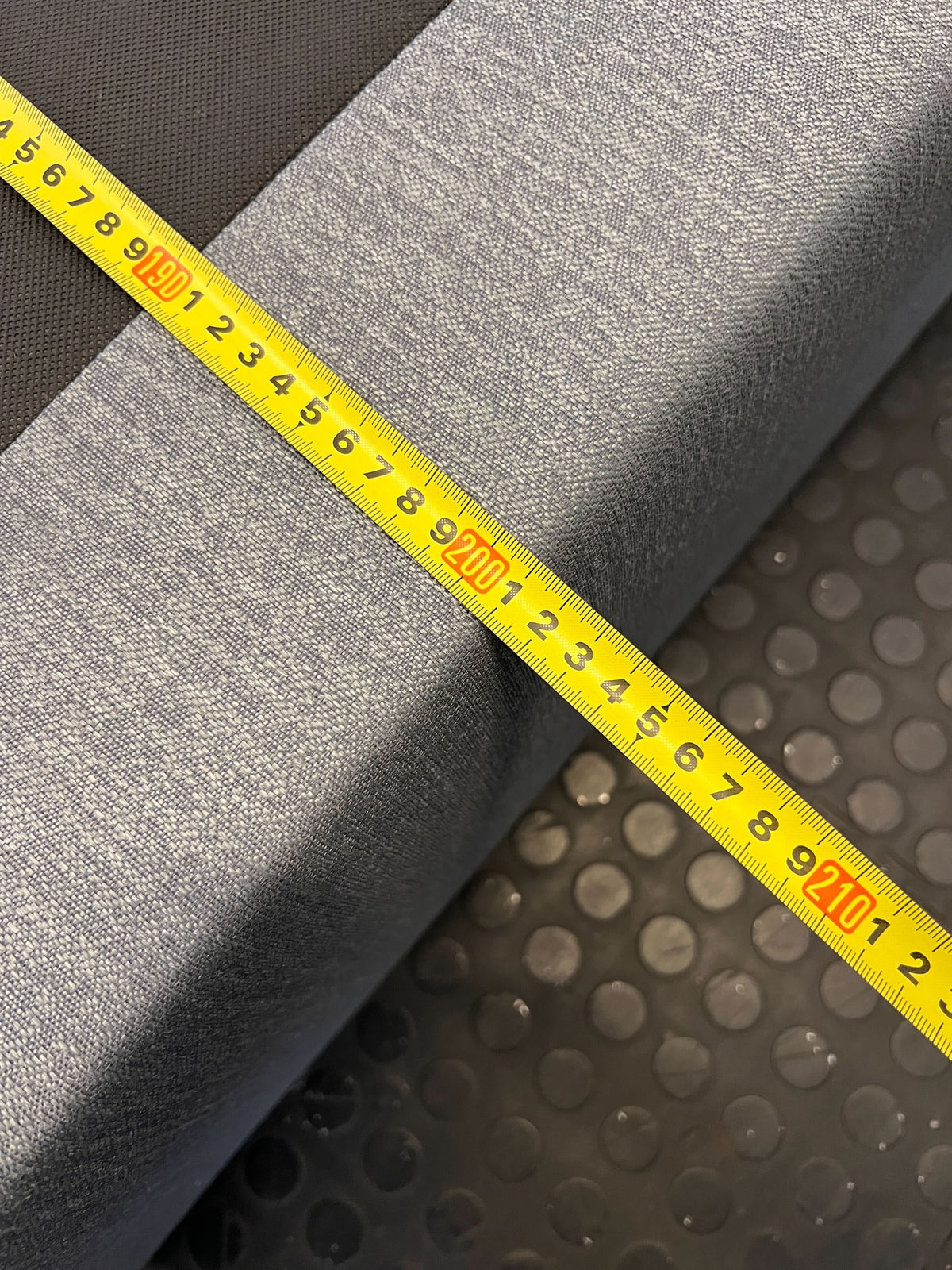 Versatile Grey Fabric Double Bed Base Extra Length