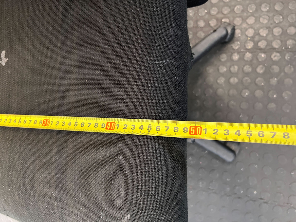 Comfortable Black Fabric Office Chair with Minor Wear