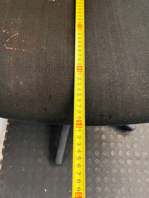 Comfortable Black Fabric Office Chair with Minor Wear