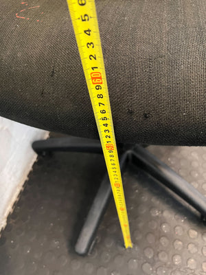 Comfortable Black Fabric Office Chair with Minor Wear