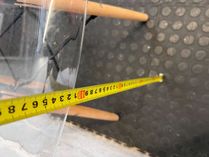 Modern Clear Polycarbonate Dining Chair with Wooden Legs