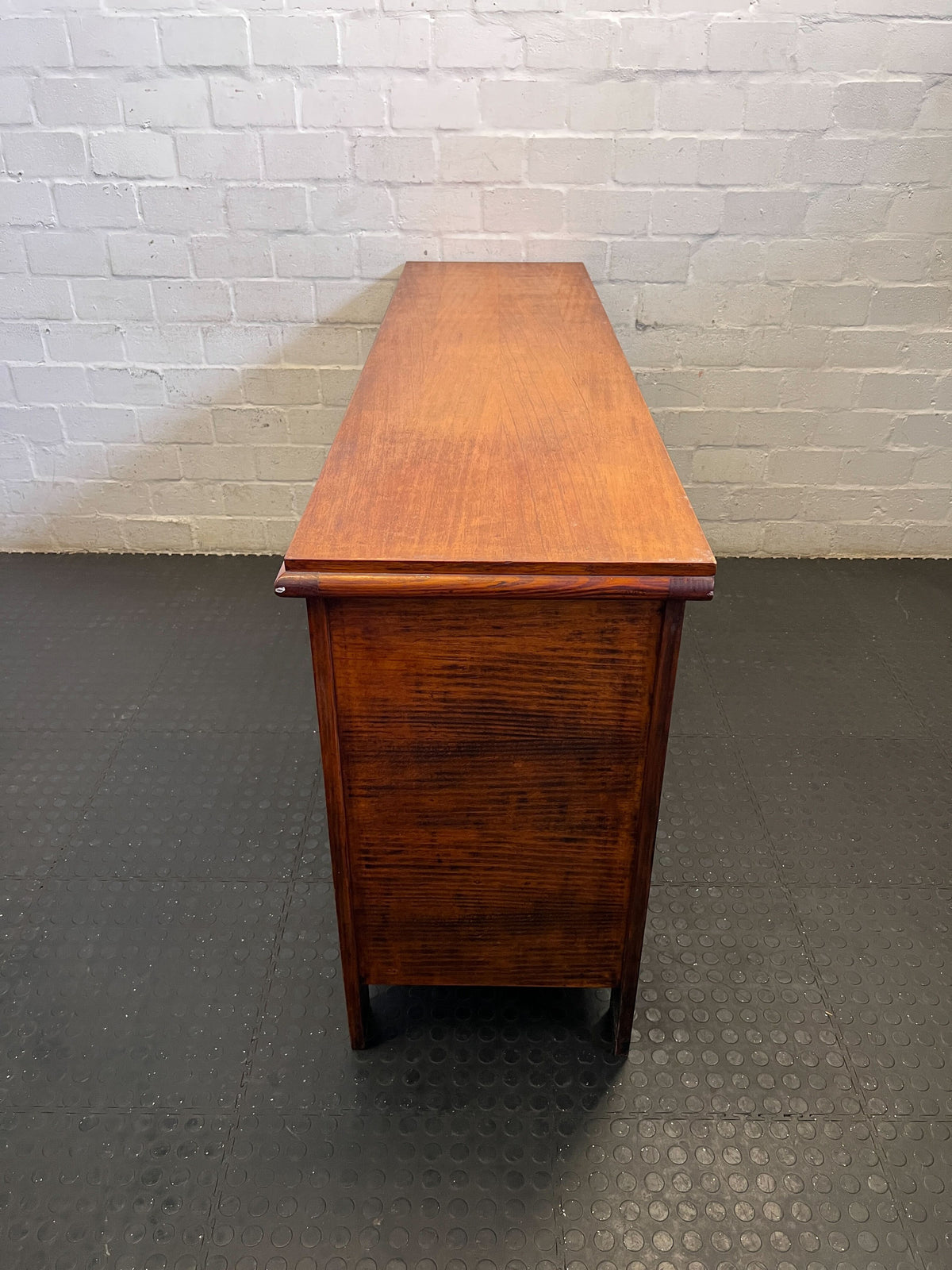 Elegant Vintage Wooden Sideboard with Ornate Hardware