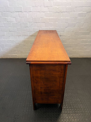 Elegant Vintage Wooden Sideboard with Ornate Hardware