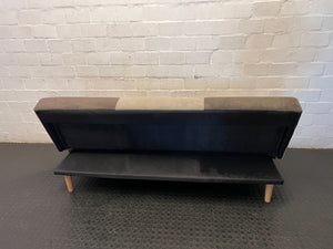 Versatile Two-Tone Patchwork Futon sleeper couch - 2ndhandwarehouse.com