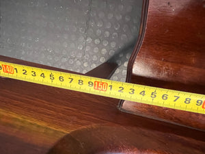 Elegant Vintage Wooden Headboard with Integrated Bedside Tables