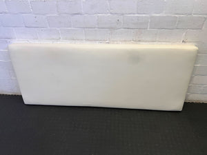 Soft White Upholstered Queen Headboard – Minimalist Style with Minor Marks