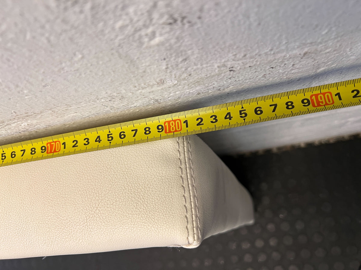 Soft White Upholstered Queen Headboard – Minimalist Style with Minor Marks