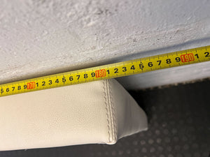 Soft White Upholstered Queen Headboard – Minimalist Style with Minor Marks