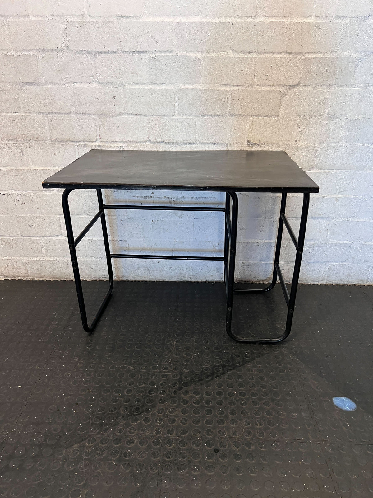 Industrial Black Metal Desk - 2ndhandwarehouse.com