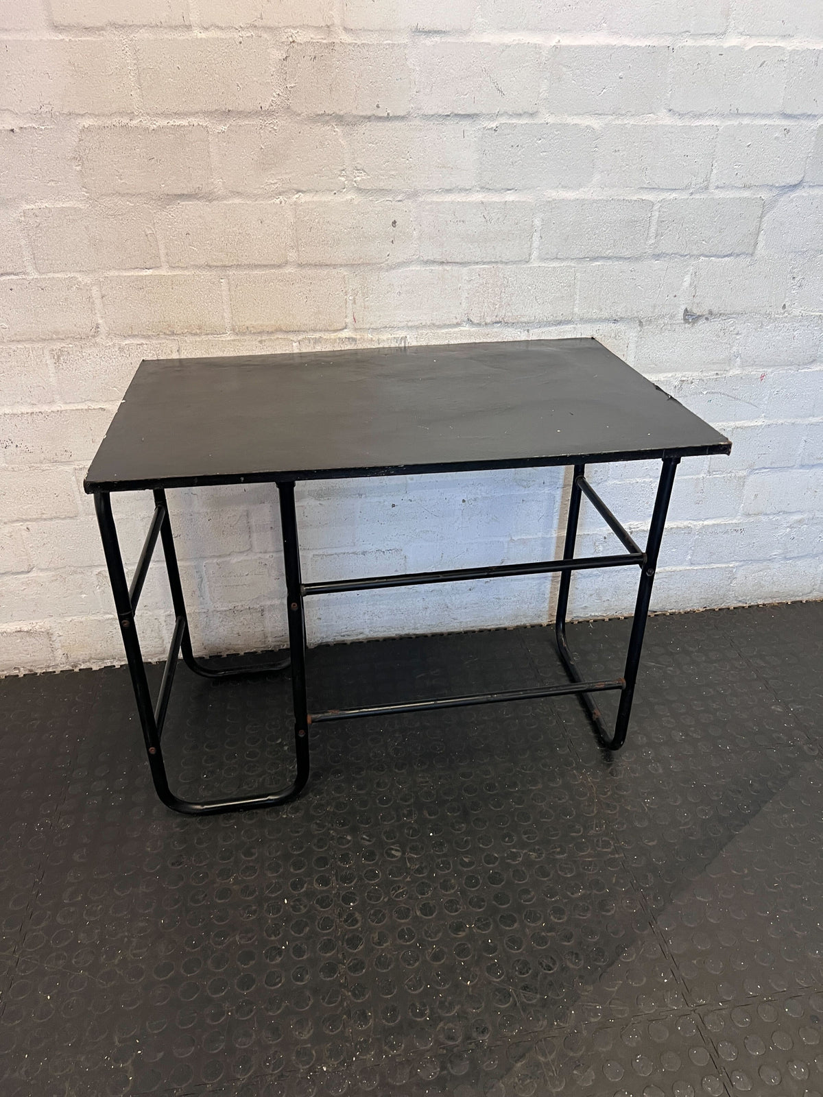 Industrial Black Metal Desk - 2ndhandwarehouse.com