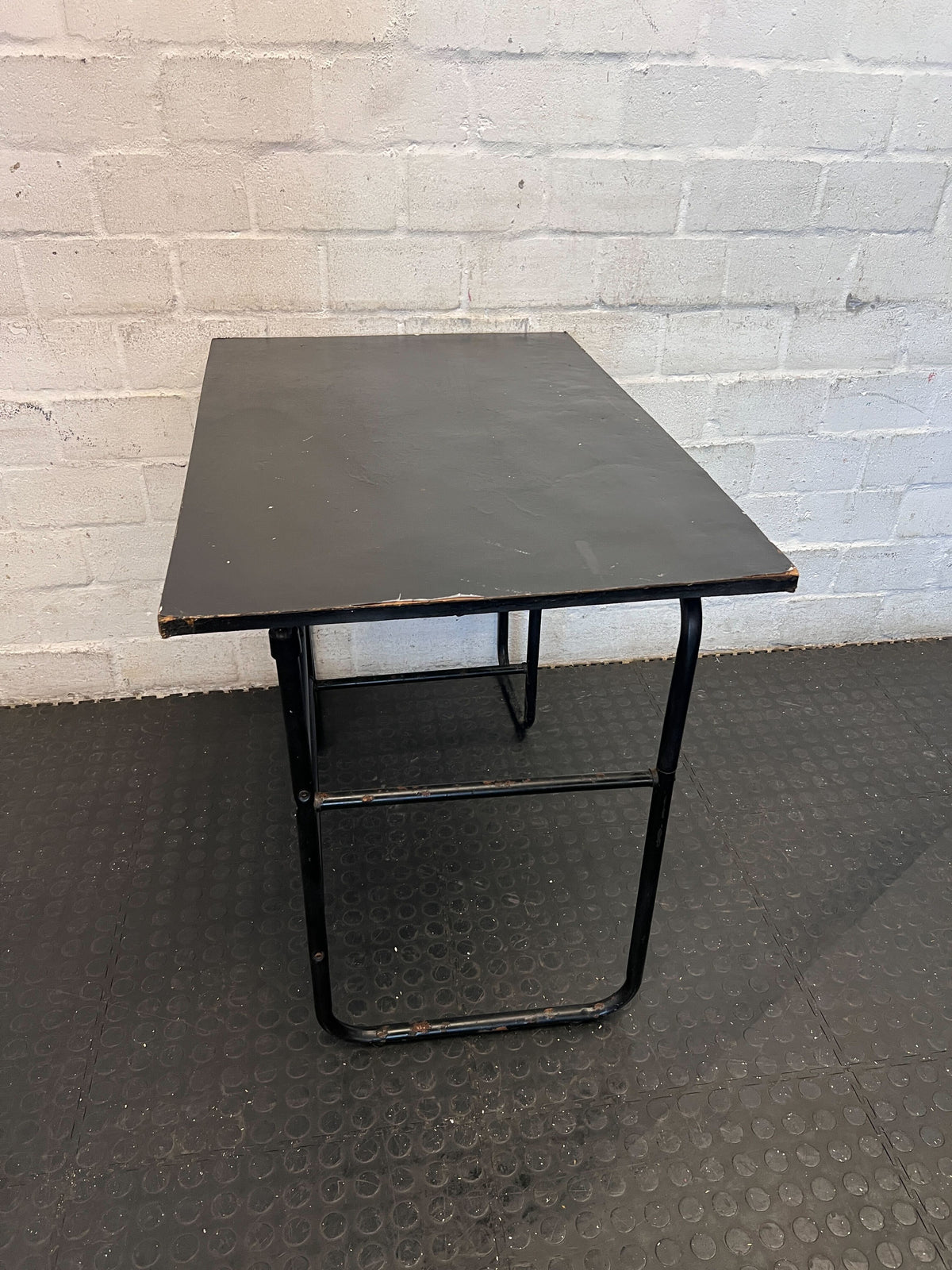 Industrial Black Metal Desk - 2ndhandwarehouse.com