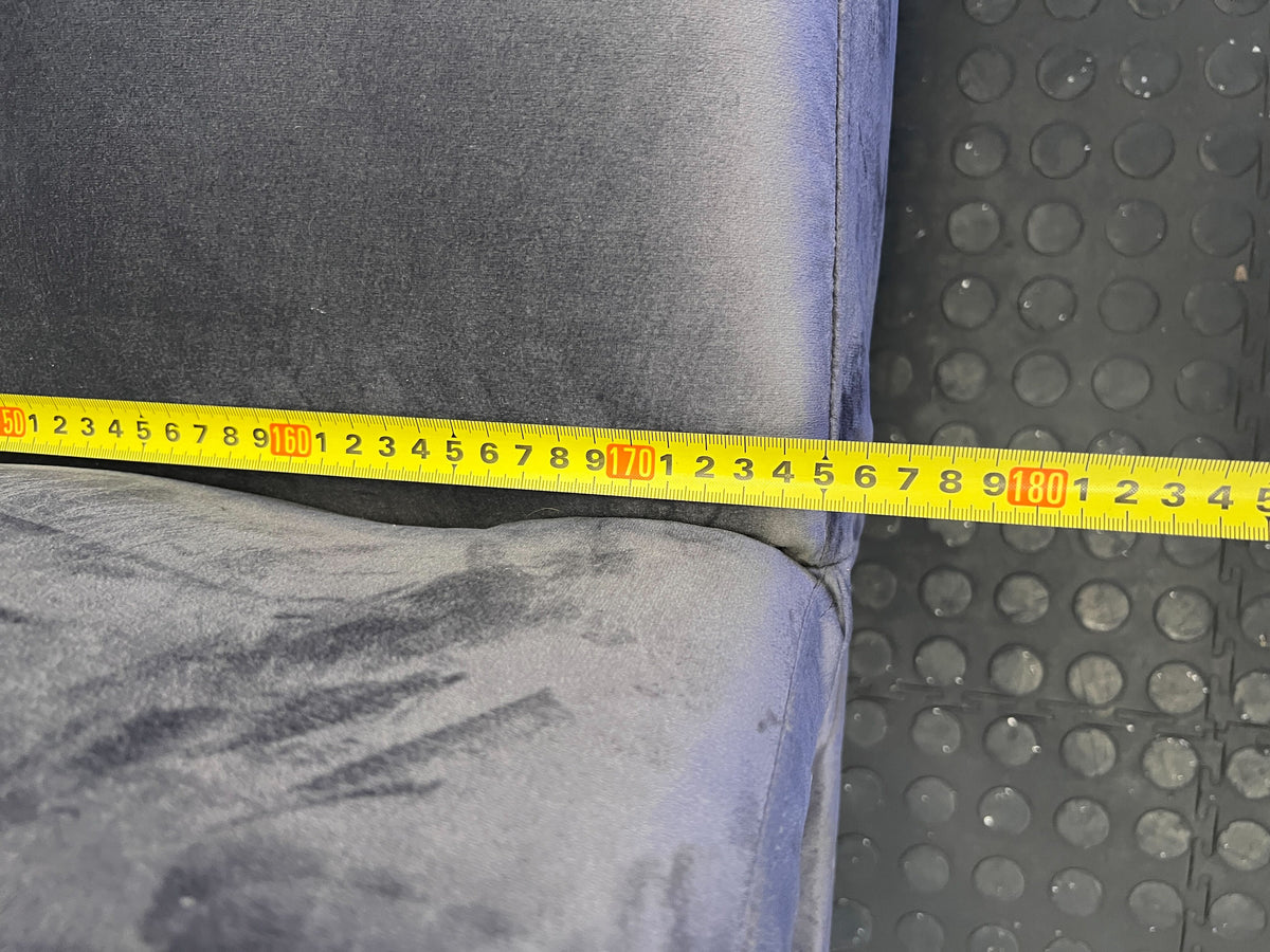 Modern Grey Velvet Sofa Bed with Wooden Legs – Slight Wear - REDUCED