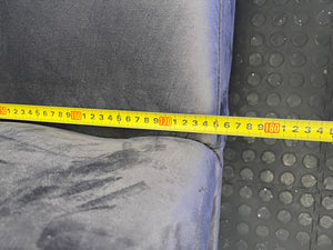 Modern Grey Velvet Sofa Bed with Wooden Legs – Slight Wear - REDUCED