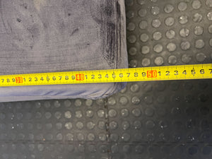 Modern Grey Velvet Sofa Bed with Wooden Legs – Slight Wear - REDUCED