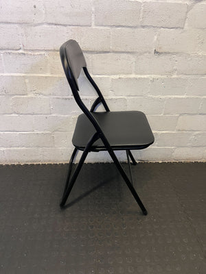 Stylish Black Folding Chair – Durable Metal & Comfortable Design