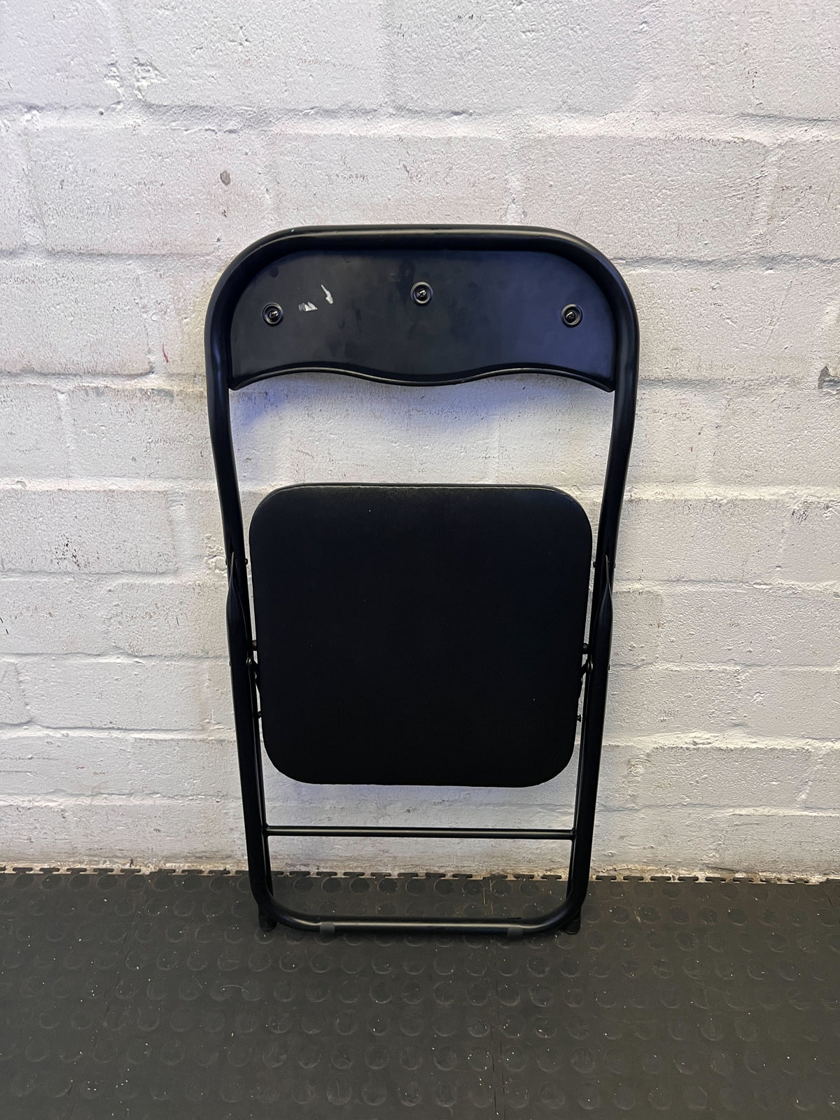 Stylish Black Folding Chair – Durable Metal & Comfortable Design