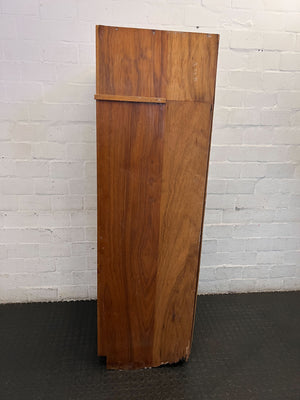 Rustic Wooden 5-Tier Bookcase Storage Shelf with some damage - 2ndhandwarehouse.com