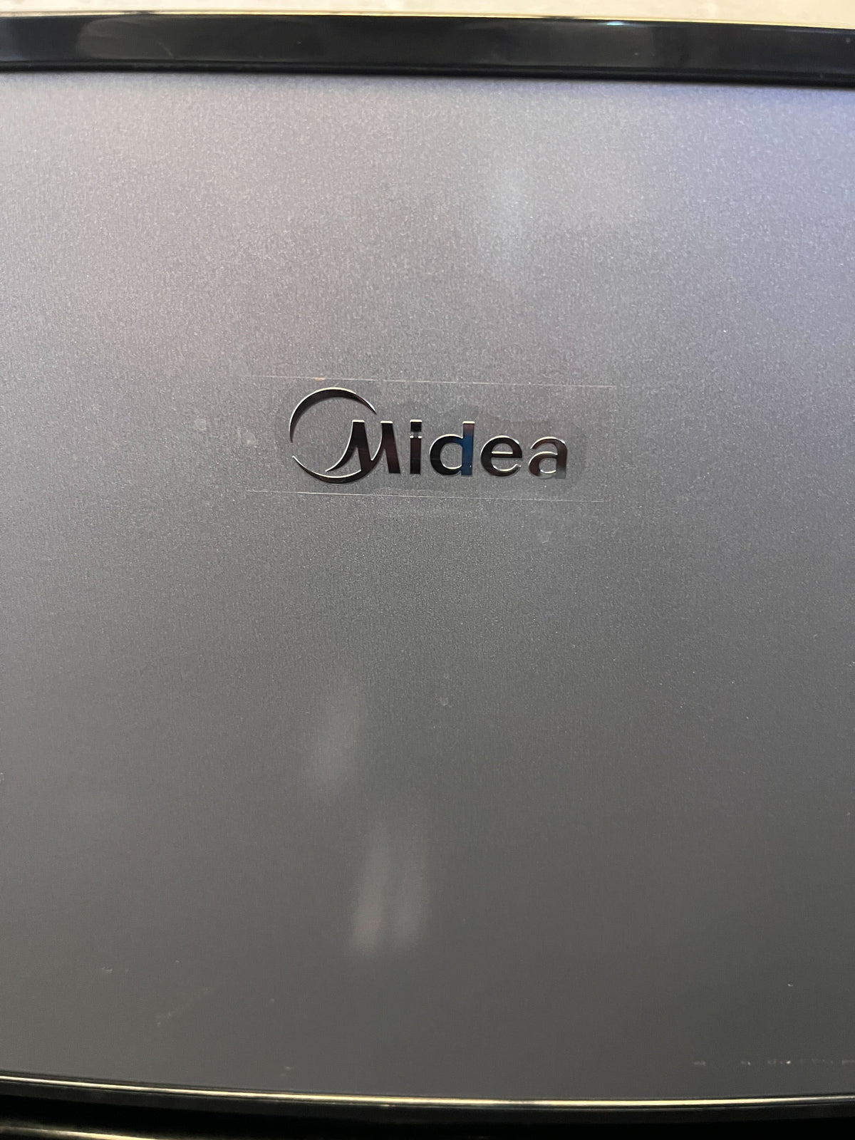 Compact Gray Midea Fridge with Minor Scratches - Perfect for Small Spaces - REDUCED