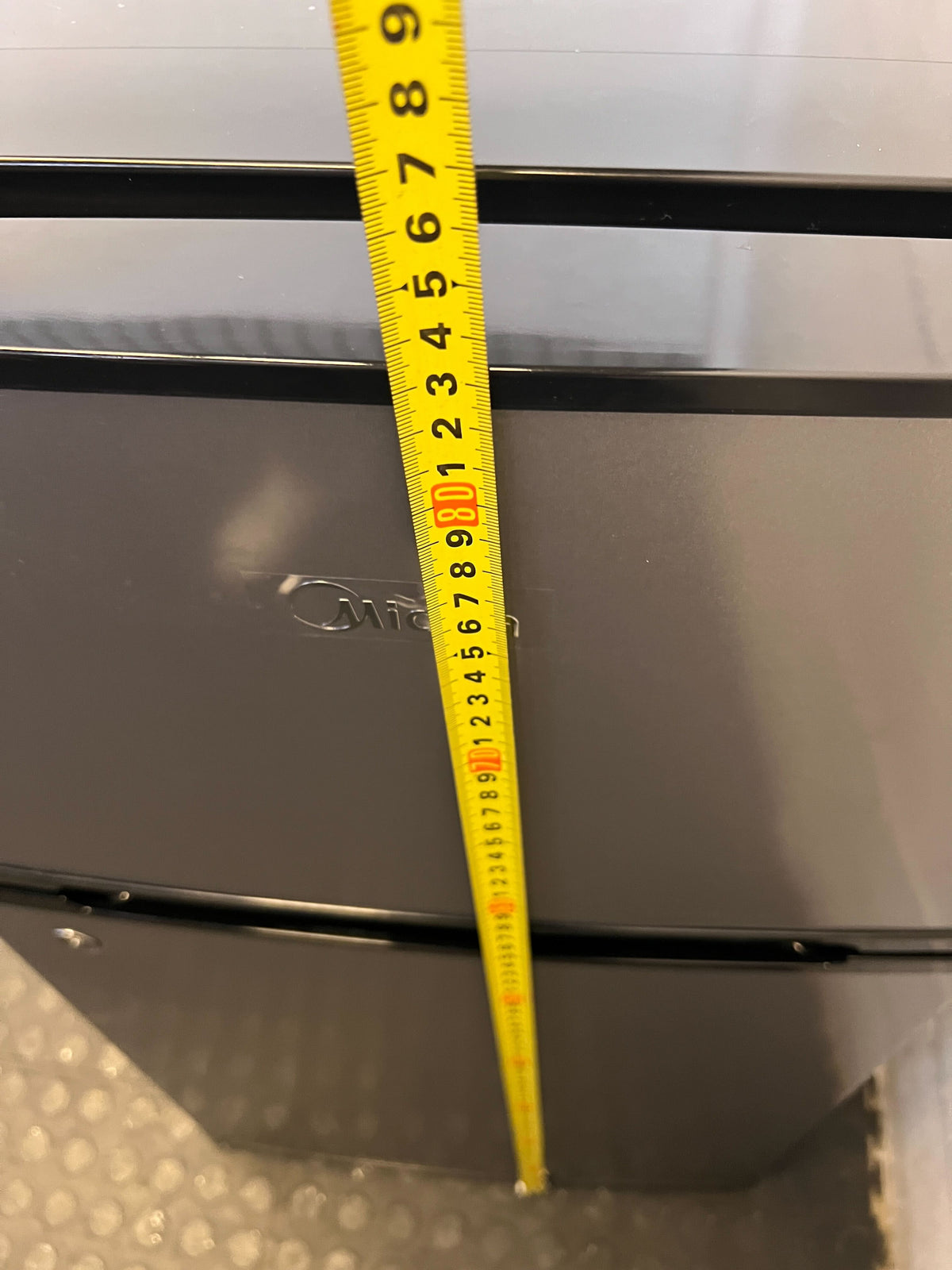 Compact Gray Midea Fridge with Minor Scratches - Perfect for Small Spaces - REDUCED