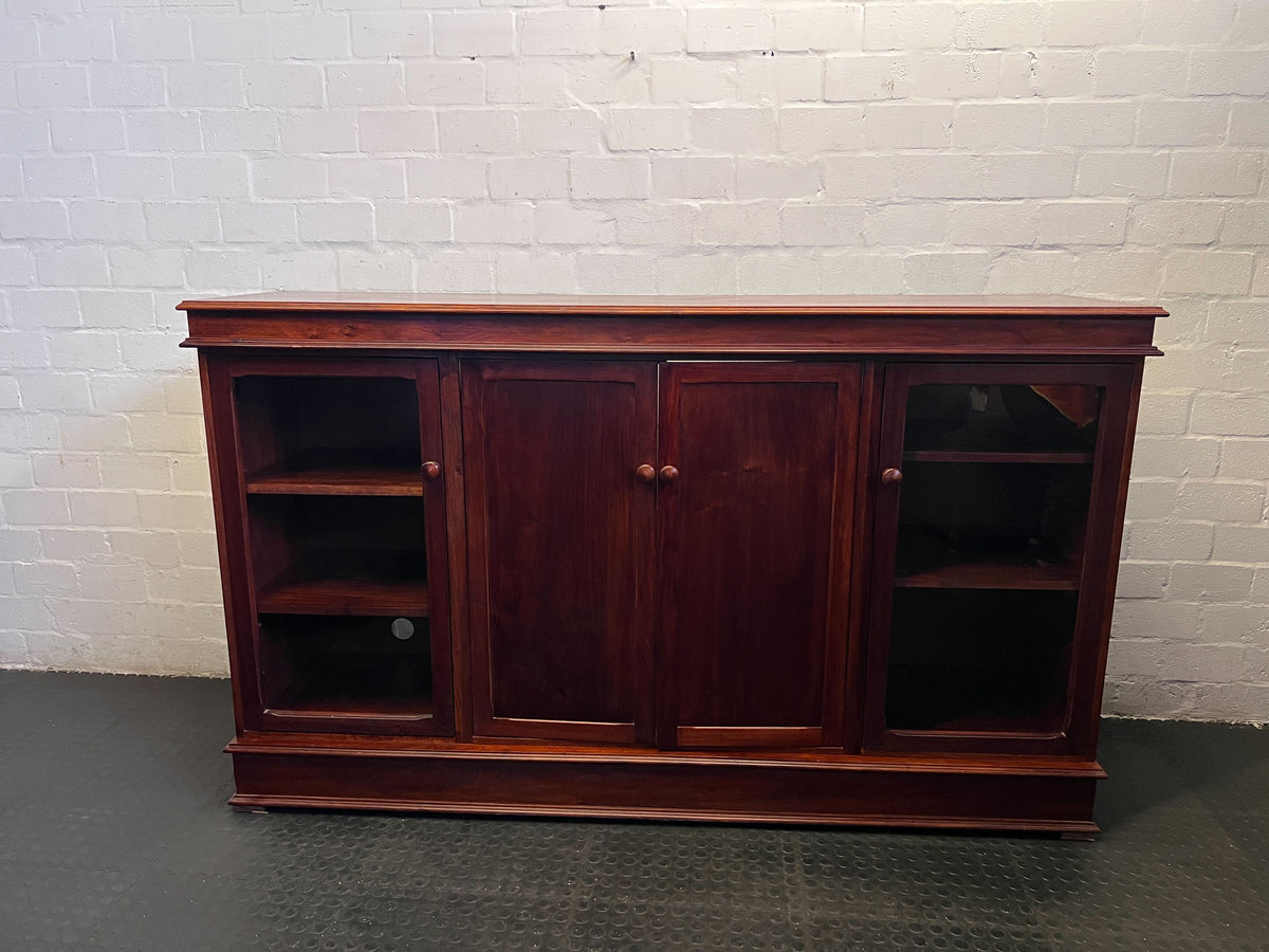 Elegant Dark Wood Entertainment Unit