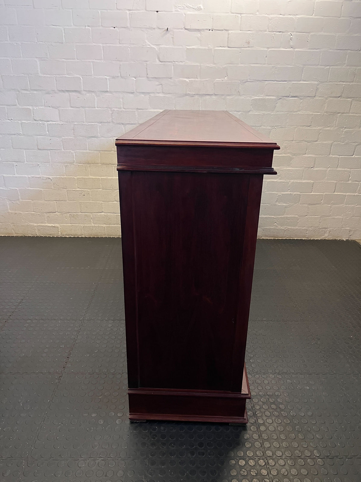 Elegant Dark Wood Entertainment Unit