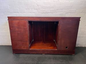 Elegant Dark Wood Entertainment Unit
