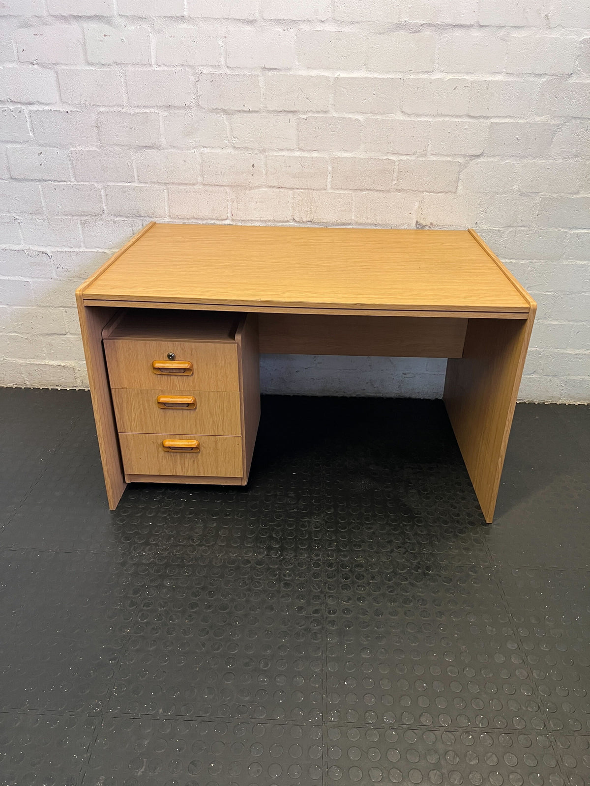 Compact Mid-Century Style Desk with Storage